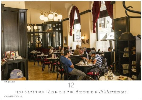Produktbild: Wiener Caf&eacute;haus Kultur Kalender 2027 &ndash; Wandkalender | Fotokalender| &Ouml;sterreich Kalender | Alpenl&auml;nder 35x50cm Grosses Format | Historische & Kulturelle Kaffeehaus Motive | . & Geschenkidee