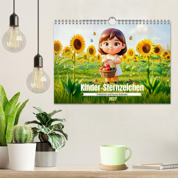 Produktbild: Kinder‑Sternzeichen - Fr&ouml;hlicher und bunter Kalender (Wandkalender 2027 DIN A4 quer), CALVENDO Monatskalender
