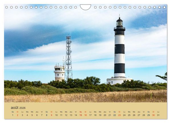 Produktbild: Charente-Maritime vacances sur la c&ocirc;te atlantique (Calendrier mural 2026 DIN A4 vertical), CALVENDO calendrier mensuel