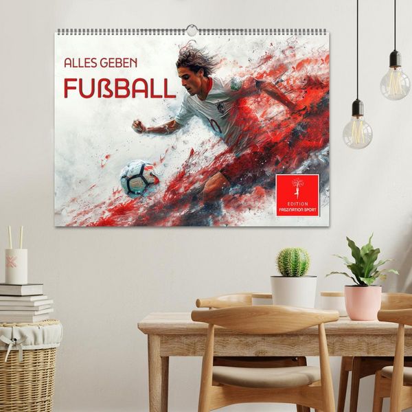Produktbild: Fu&szlig;ball - alles geben (Wandkalender 2026 DIN A2 quer), CALVENDO Monatskalender