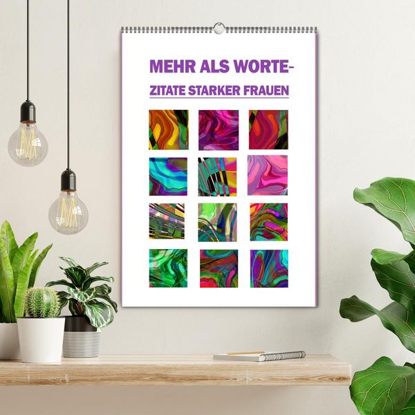Produktbild: Mehr als Worte - Zitate starker Frauen (Wandkalender 2026 DIN A2 hoch), CALVENDO Monatskalender