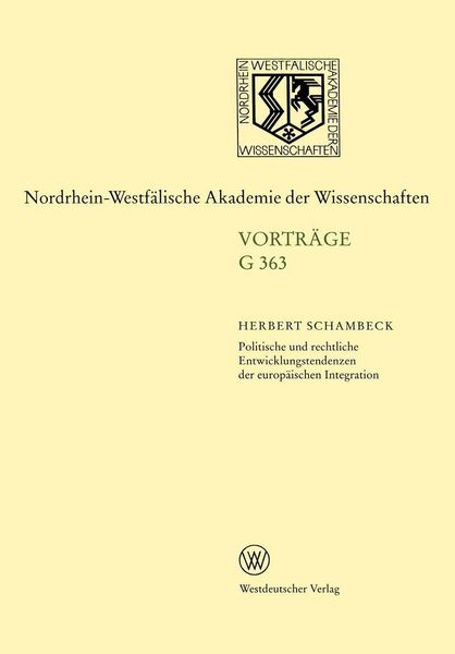 Produktbild: Politische und rechtliche Entwicklungstendenzen der europ&auml;ischen Integration