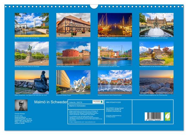 Produktbild: Malm&ouml; in Schweden (Wandkalender 2026 DIN A3 quer), CALVENDO Monatskalender