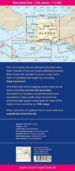 Produktbild: Reise Know-How Landkarte USA 11, Alaska (1:2.000.000)
