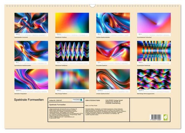 Produktbild: Spektrale Formwelten (Wandkalender 2027 DIN A2 quer), CALVENDO Monatskalender