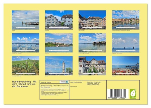 Produktbild: Bodenseeradweg - MIt dem Fahrrad rund um den Bodensee (Wandkalender 2026 DIN A4 quer), CALVENDO Monatskalender
