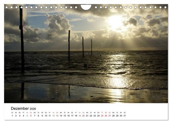 Produktbild: St. Peter Ording 2026 (Wandkalender 2026 DIN A4 quer), CALVENDO Monatskalender
