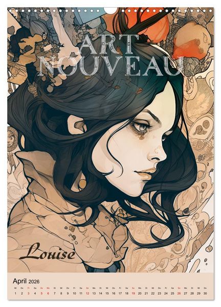 Produktbild: Art Nouveau - Galerie der Sch&ouml;nheiten (Wandkalender 2026 DIN A3 hoch), CALVENDO Monatskalender