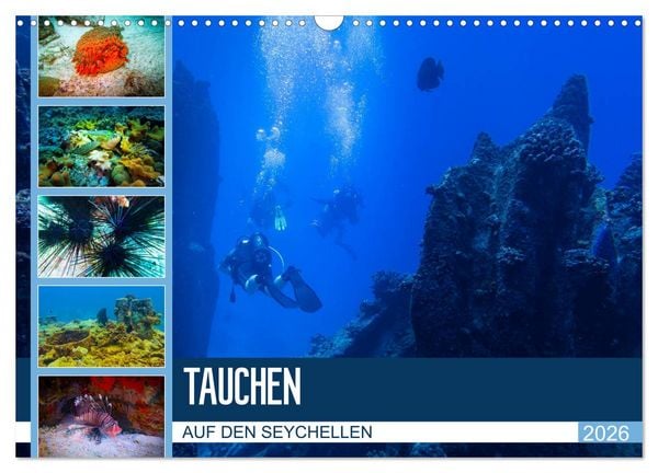 Tauchen auf den Sychellen (Wandkalender 2026 DIN A3 quer), CALVENDO Monatskalender