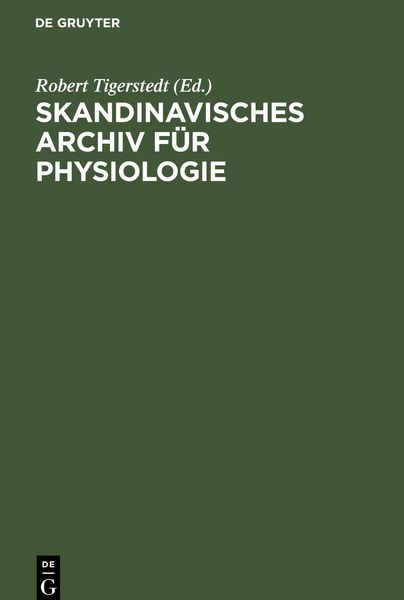 Produktbild: Skandinavisches Archiv f&uuml;r Physiologie