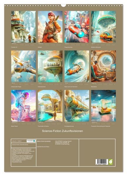 Produktbild: Science-Fiction Zukunftsvisionen (Wandkalender 2026 DIN A2 hoch), CALVENDO Monatskalender