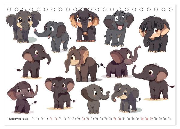 Produktbild: ComicZoo - eine lustige Tiertruppe (Tischkalender 2026 DIN A5 quer), CALVENDO Monatskalender