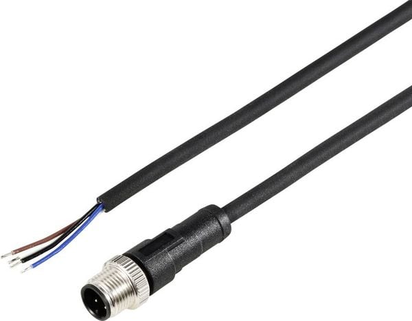 Produktbild: TRU COMPONENTS TC-12833024 Sensor-/Aktor-Anschlussleitung M12 Stecker, gerade 5 m Polzahl Sensoren: 4 1 St.