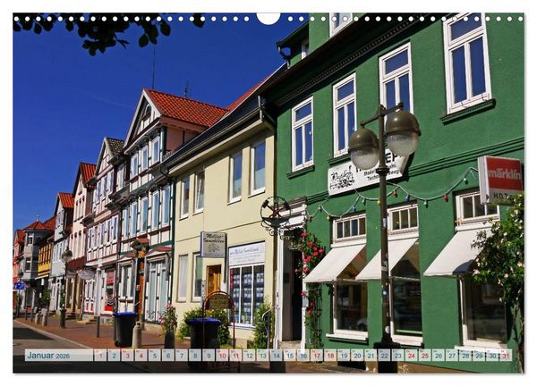 Produktbild: Hansestadt Uelzen. Fachwerk, Kunst und ein ber&uuml;hmter Bahnhof (Wandkalender 2026 DIN A3 quer), CALVENDO Monatskalender