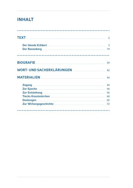 Produktbild: Der blonde Eckbert / Der Runenberg