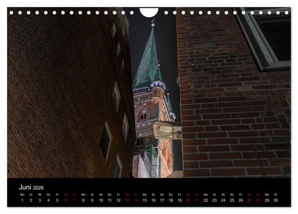 Produktbild: Eine Nacht in L&uuml;beck (Wandkalender 2026 DIN A4 quer), CALVENDO Monatskalender