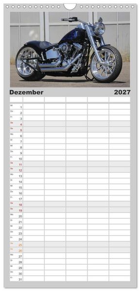 Produktbild: Familienplaner 2027 - Best of Custom- and Showbikes mit 5 Spalten (Wandkalender, 21 x 45 cm) CALVENDO