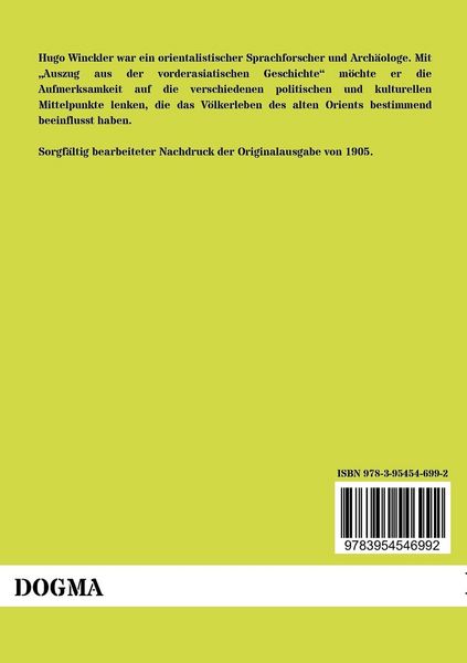 Produktbild: Auszug aus der vorderasiatischen Geschichte