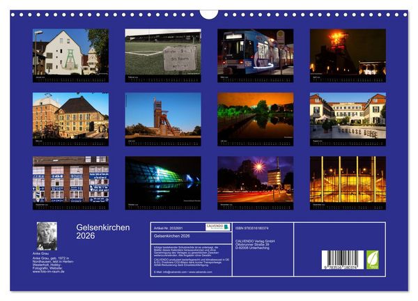 Produktbild: Gelsenkirchen 2026 (Wandkalender 2026 DIN A3 quer), CALVENDO Monatskalender
