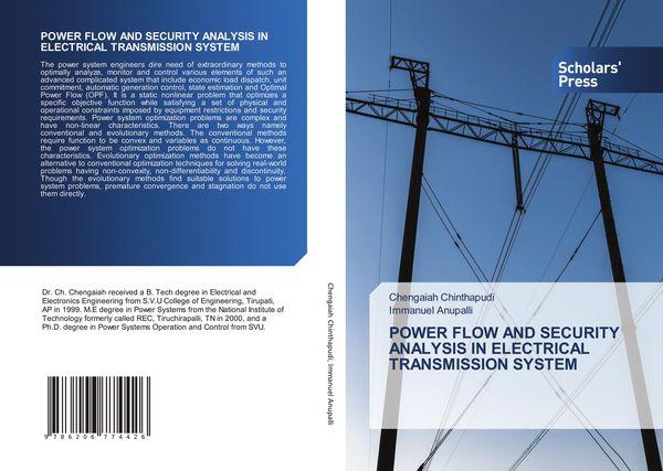 Produktbild: POWER FLOW AND SECURITY ANALYSIS IN ELECTRICAL TRANSMISSION SYSTEM