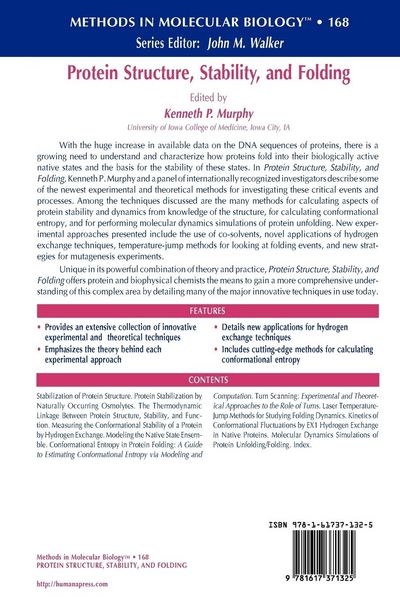 Produktbild: Protein Structure, Stability, and Folding