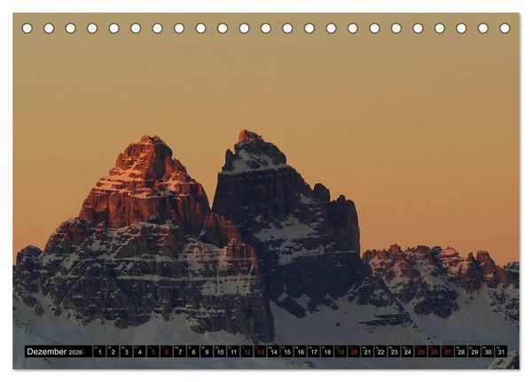 Produktbild: Die Drei Zinnen - Unesco Weltnaturerbe (Tischkalender 2026 DIN A5 quer), CALVENDO Monatskalender