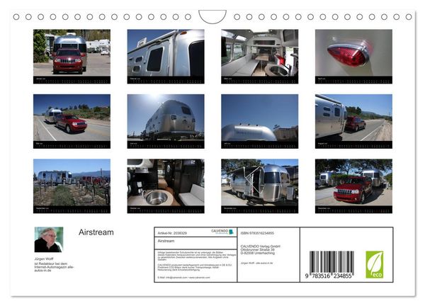 Produktbild: Airstream (Wandkalender 2026 DIN A4 quer), CALVENDO Monatskalender