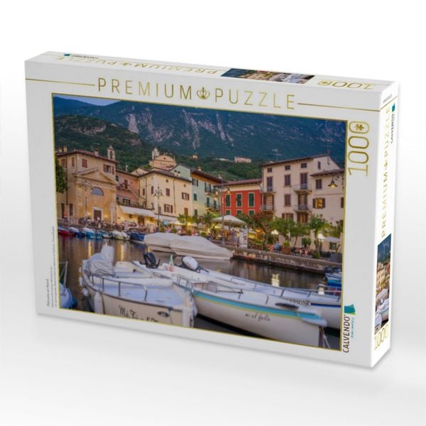 Produktbild: CALVENDO Puzzle Malcesine am Abend | 1000 Teile Lege-Gr&ouml;&szlig;e 64x48cm Foto-Puzzle f&uuml;r gl&uuml;ckliche Stunden