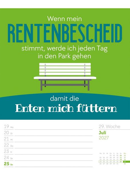 Produktbild: Klartext Spr&uuml;chekalender Wochenplaner 2027