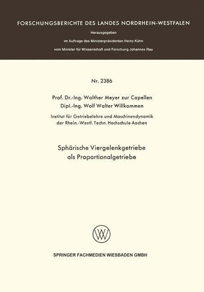 Produktbild: Sph&auml;rische Viergelenkgetriebe als Proportionalgetriebe