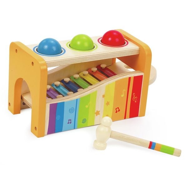 Hape E0305 - Regenbogen Xylophon und Hammerspiel