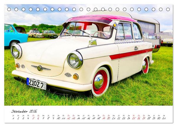 Produktbild: Trabi-Treffen (Tischkalender 2026 DIN A5 quer), CALVENDO Monatskalender