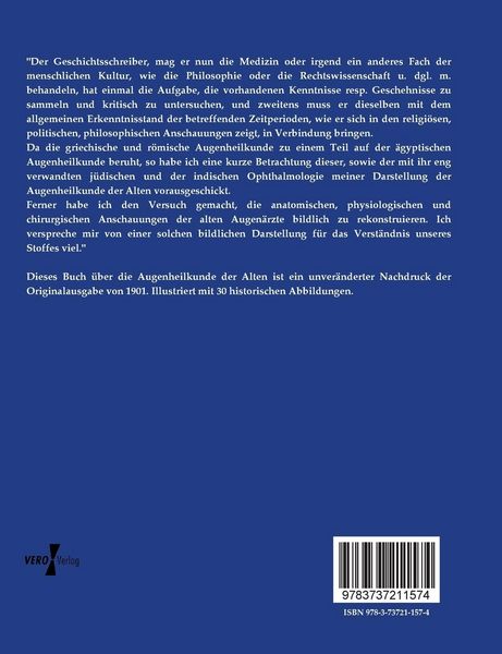 Produktbild: Die Augenheilkunde der Alten