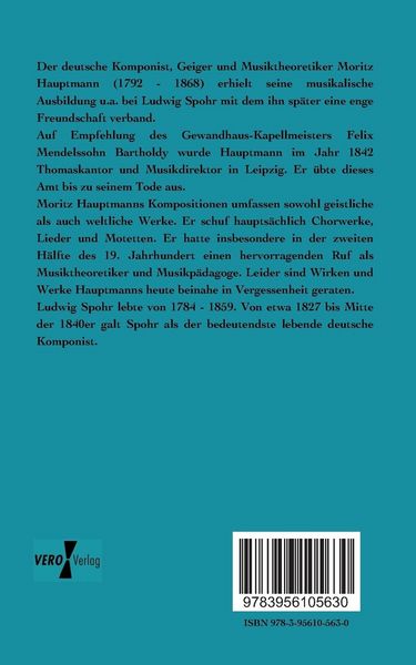 Produktbild: Briefe von Moritz Hauptmann an Ludwig Spohr