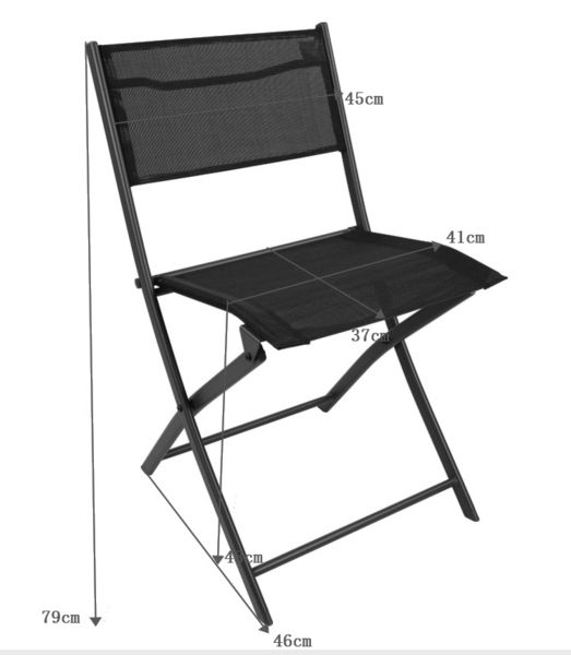 Produktbild: 3 tlg. Bistroset Balkonset Gartenset Metall Sumila