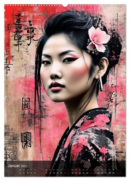 Produktbild: Geisha - Asian Spirit (Wandkalender 2027 DIN A2 hoch), CALVENDO Monatskalender