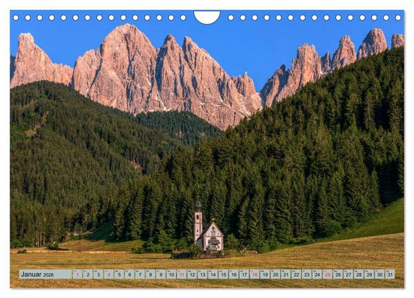 Produktbild: Dolomiten, Alpenparadies im Norden Italiens (Wandkalender 2026 DIN A4 quer), CALVENDO Monatskalender