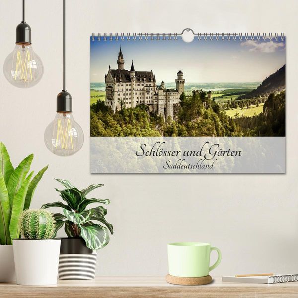 Produktbild: Schl&ouml;sser und G&auml;rten S&uuml;ddeutschland (Wandkalender 2026 DIN A4 quer), CALVENDO Monatskalender