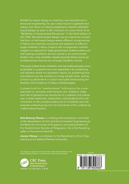 Produktbild: Risk and Reliability in Geotechnical Engineering