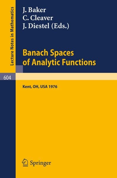 Produktbild: Banach Spaces of Analytic Functions.