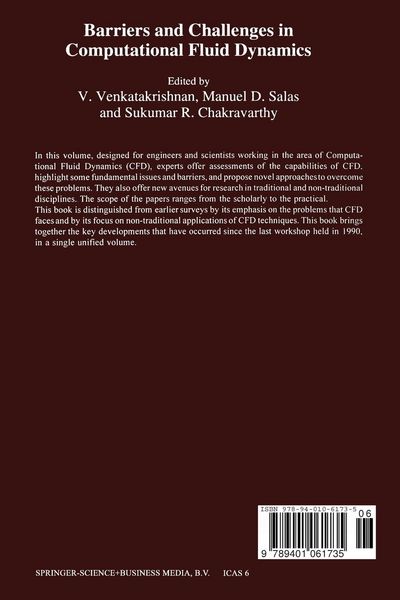 Produktbild: Barriers and Challenges in Computational Fluid Dynamics