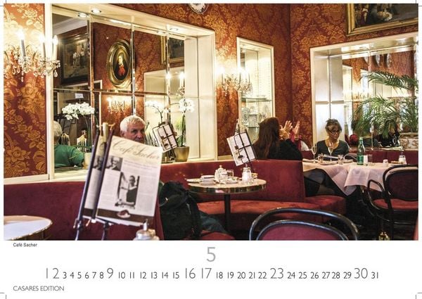 Produktbild: Wiener Caf&eacute;haus Kultur Kalender 2027 &ndash; Wandkalender | Fotokalender| &Ouml;sterreich Kalender | Alpenl&auml;nder 35x50cm Grosses Format | Historische & Kulturelle Kaffeehaus Motive | . & Geschenkidee