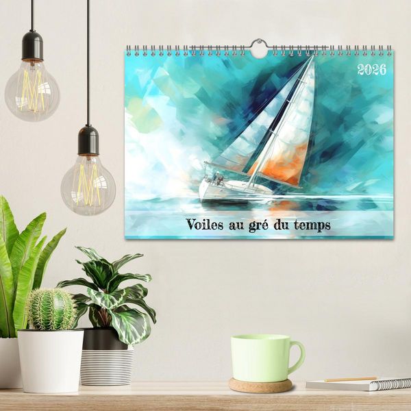 Produktbild: Voiles au gr&eacute; du temps (Calendrier mural 2026 DIN A4 vertical), CALVENDO calendrier mensuel
