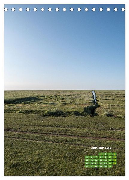 Produktbild: Westerhever - Wattwanderung in den Sonnenuntergang (Tischkalender 2026 DIN A5 hoch), CALVENDO Monatskalender
