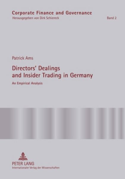 Produktbild: Directors&rsquo; Dealings and Insider Trading in Germany