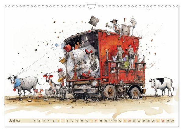 Produktbild: Da ist was los auf dem Bauernhof (Wandkalender 2026 DIN A3 quer), CALVENDO Monatskalender
