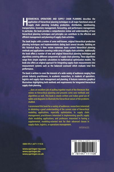 Produktbild: Hierarchical Operations and Supply Chain Planning