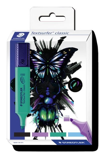 STAEDTLER Textsurfer Textmarker Textsurfer classic 364, Edition cool & cute, 4er Set
