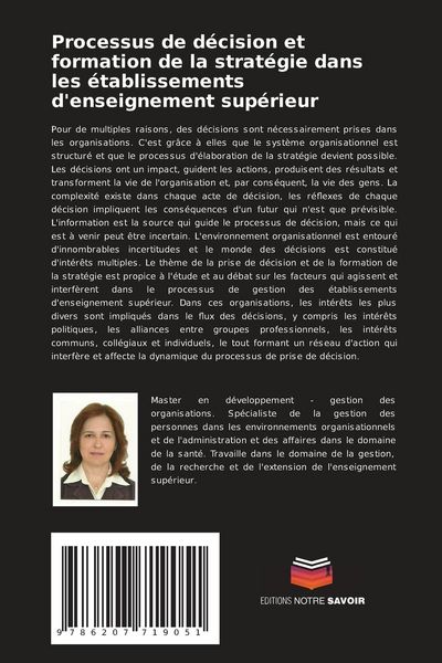 Produktbild: Processus de d&eacute;cision et formation de la strat&eacute;gie dans les &eacute;tablissements d'enseignement sup&eacute;rieur