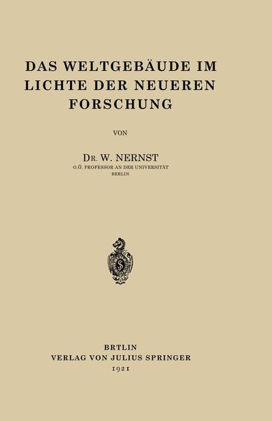 Produktbild: Das Weltgeb&auml;ude im Lichte der Neueren Forschung